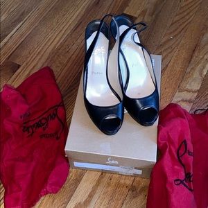Christian Louboutin Prive slingbacks peeptoe